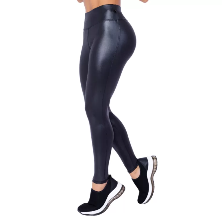 Calça Legging Suplex Cirrê Lycra Couro Cintura A