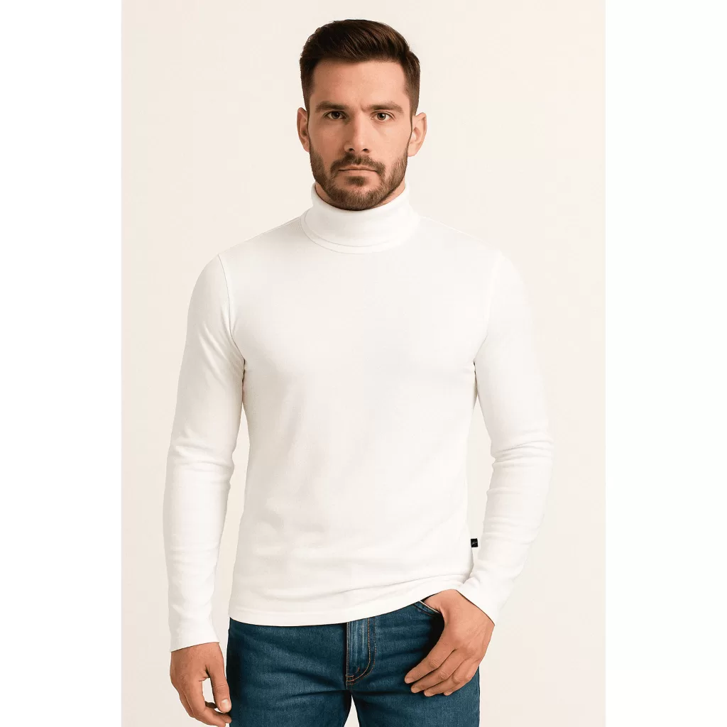 Blusa Masculina Camisa Térmica Gola Alta Manga Longa Proteção Uv 50