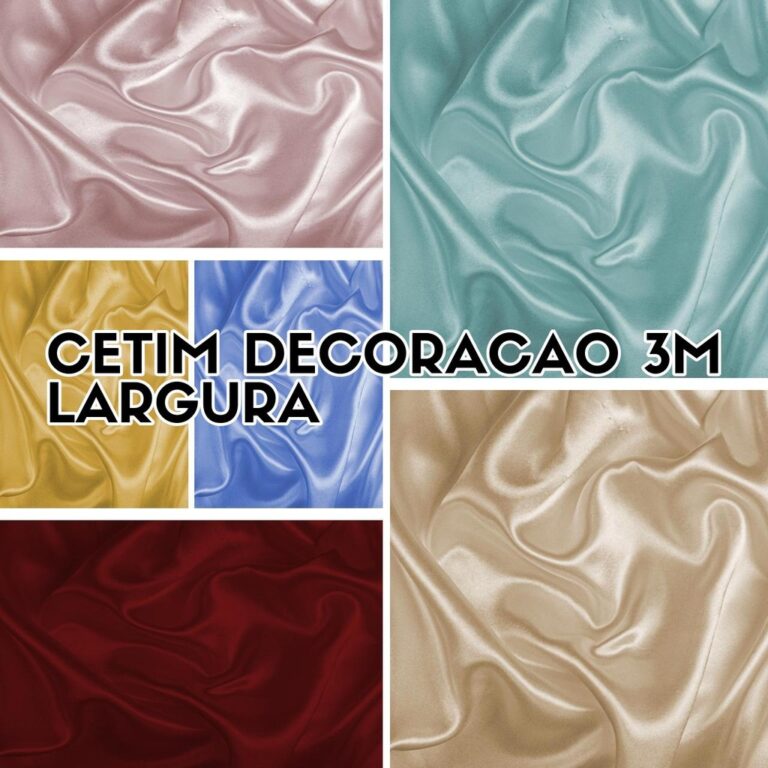 3 Metros Tecido Cetim de Decoracao 3m de Largura (