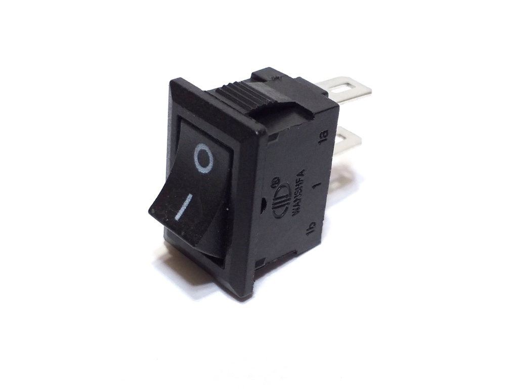 100x Chave Gangorra Preta Mini Para Revenda 2T KCD11 On-Off