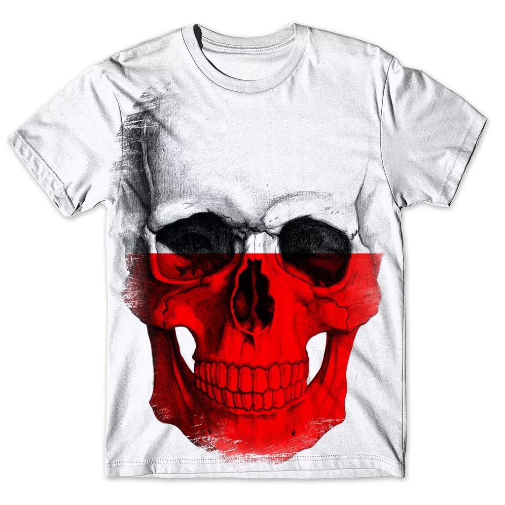 Camisa Camiseta Masculina Caveira Polonia 2