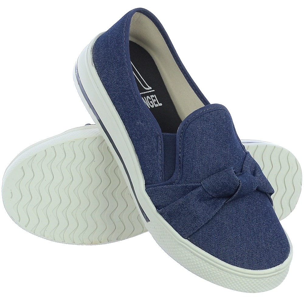 Tenis Feminino Sliper On Laço Nó Casual Plataforma Calce Fácil Via Angel 09