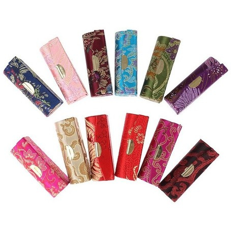 Kit 12 Porta Batom Maquiagem Make Espelho Prático