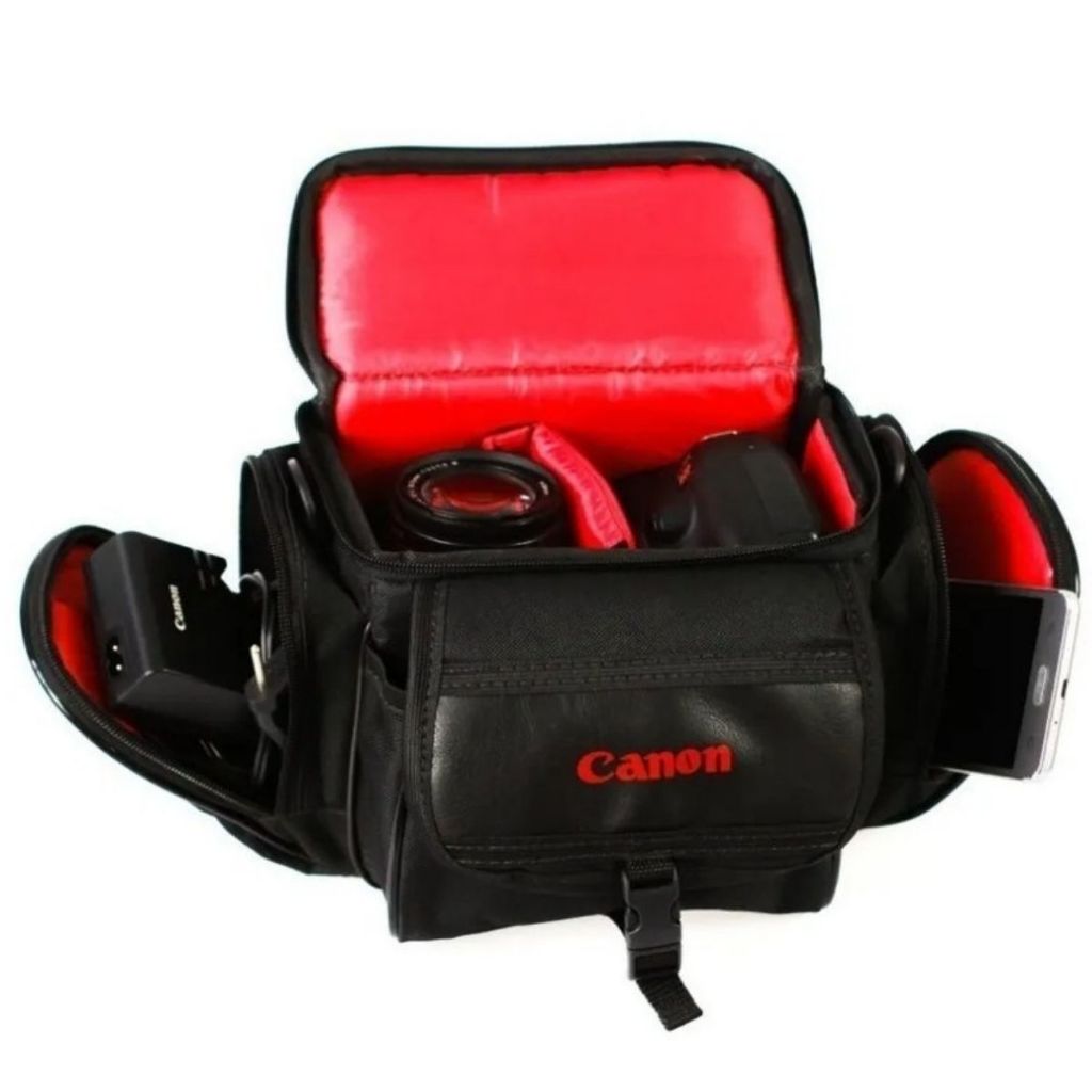 Bolsa Case Fotográfica Canon Para Acessórios e Câmeras Dslr T3 T4 T5 T3i T4i T5i T6i T7i T6s T100