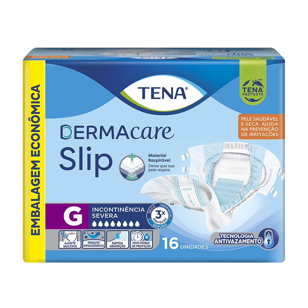 FRALDA GERIÁTRICA TENA SLIP DERMACARE G – 16 un