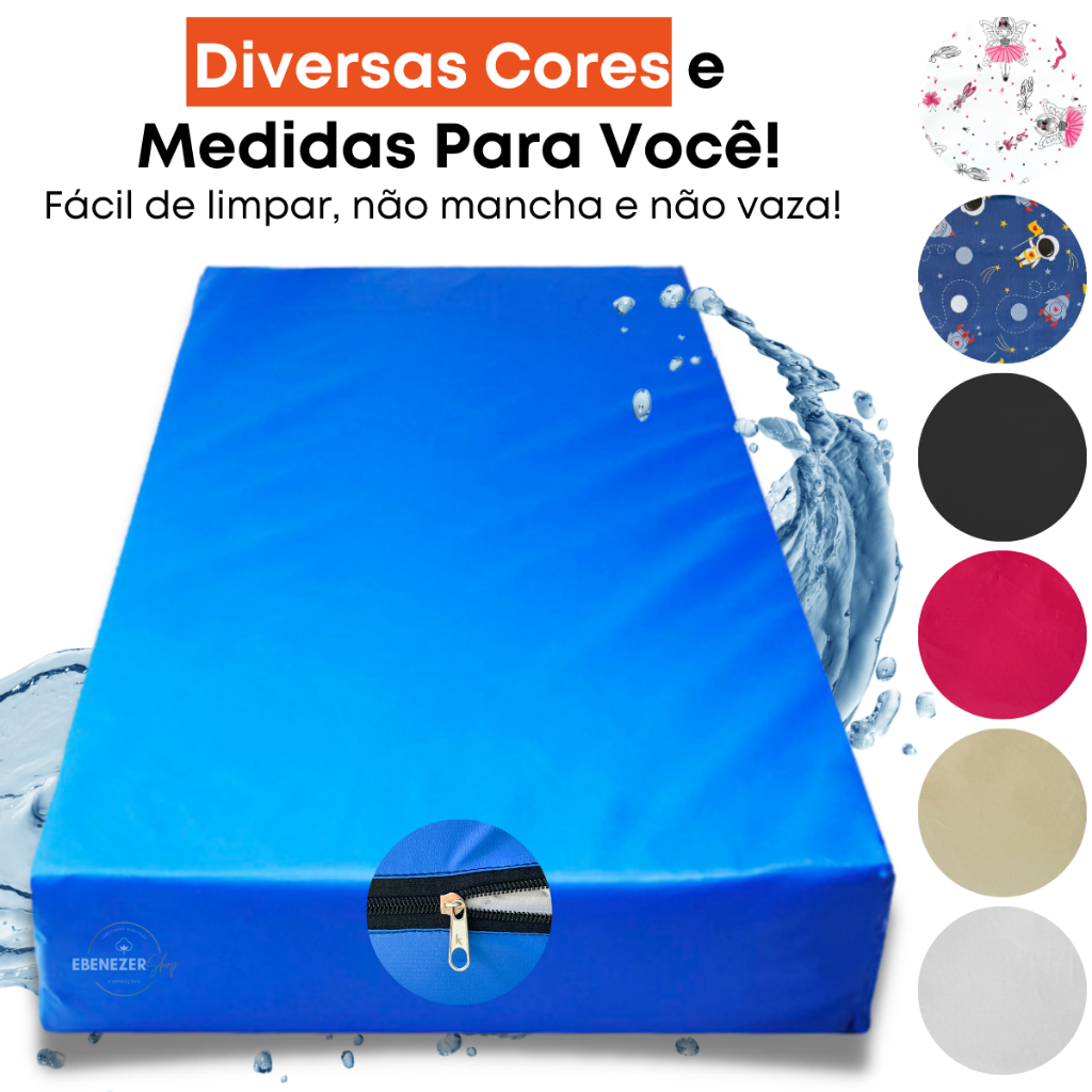 Capa Colchão Impermeável Antialérgica Protetor Material Hospitalar Segura Xixi Solteiro Casal Berço