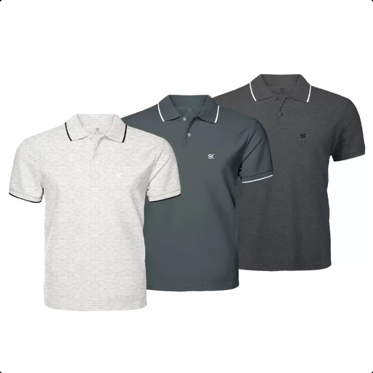 Kit 3 Camisa Gola Polo Masculina Piquet Plus Size 