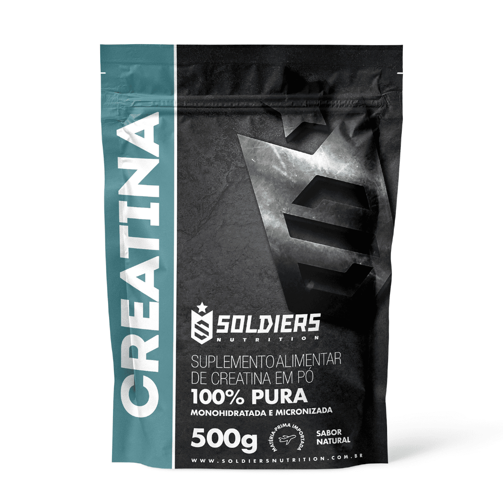 Creatina Monohidratada 500g 100% Pura Importada Soldiers Nutrition Suplemento Performance Muscular F