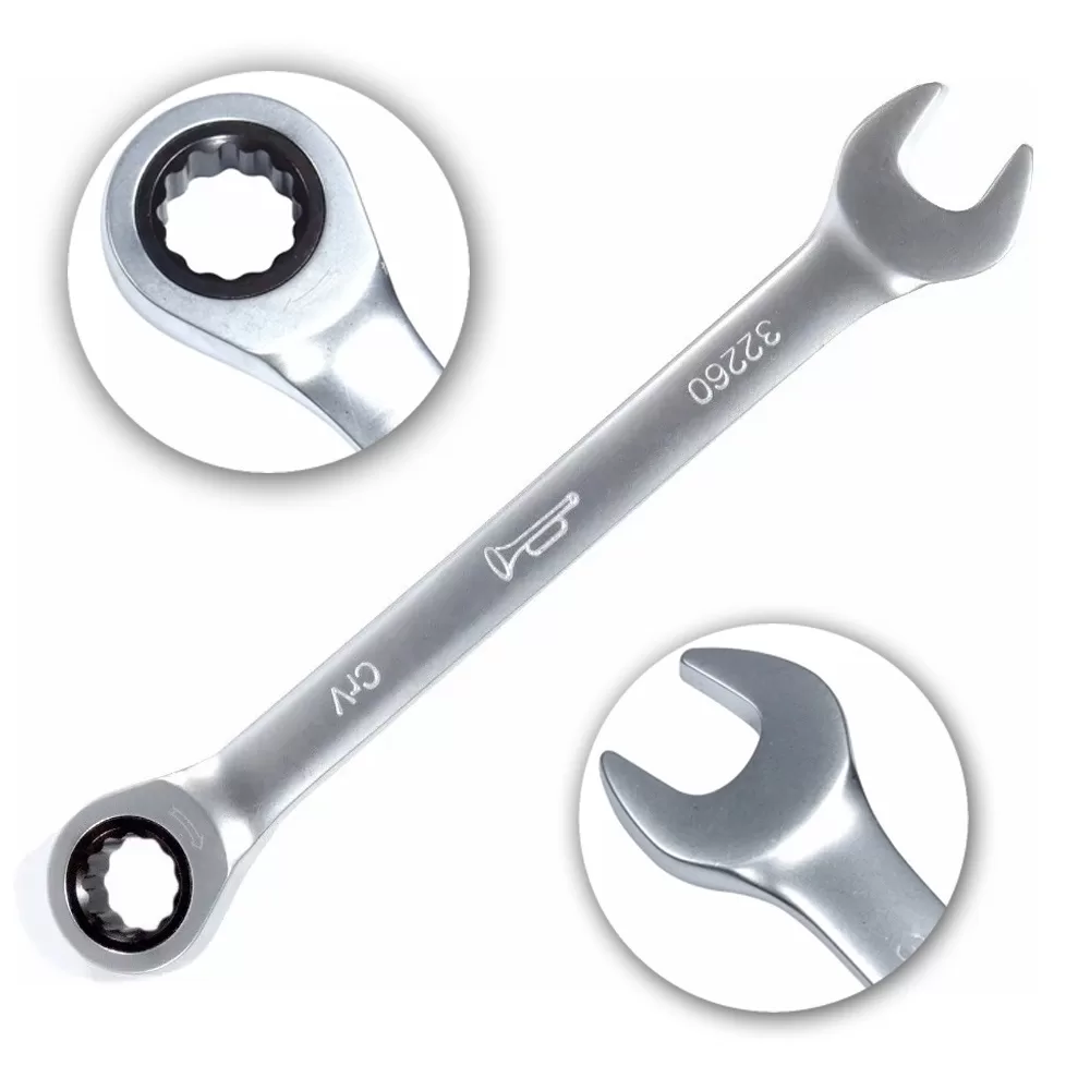 Chave Combinada Com Catraca 13MM Profissional CRV Corneta