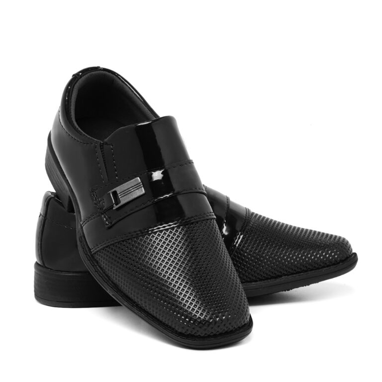 Sapato Social Infantil Masculino 448 Preto Pajem B