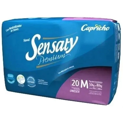 FRALDAS GERIATRICA SENSATY PREMIUM M – 20 un