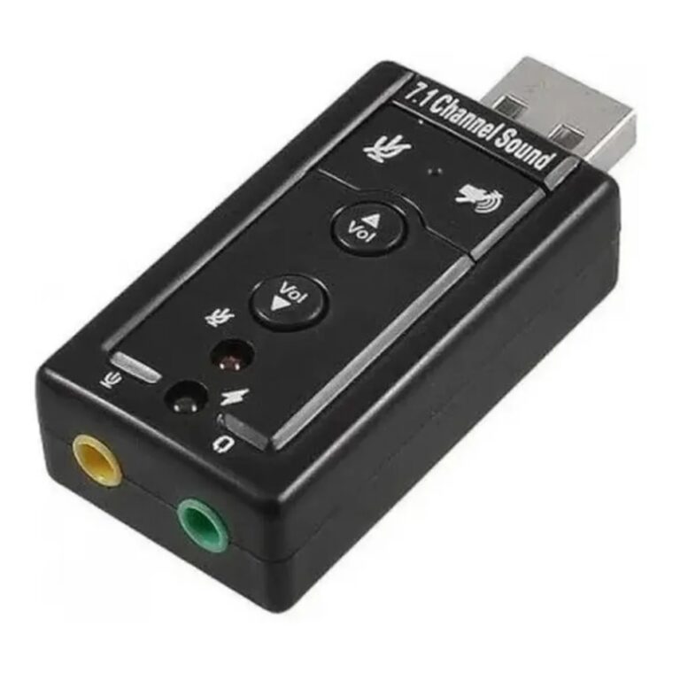 Placa De Som Usb 7.1 Adaptador Audio P2 P3 Pc Note