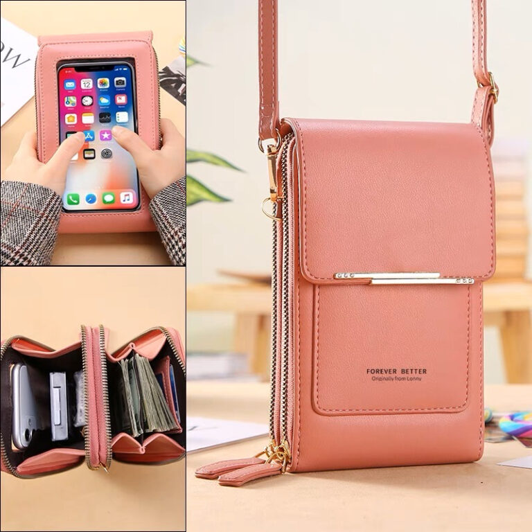 Bolsa Carteira Feminina Porta Celular Com 2 Zíper