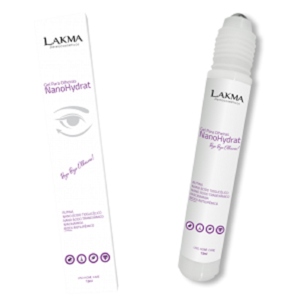 Fluido para Olheiras Rejuvenescedor clareador Nano hydrat Roll 15ml LAKMA