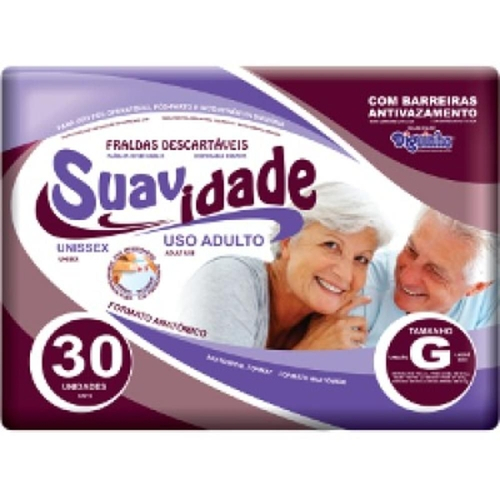 FRALDA GERIATRICA SUAVIDADE G – 30 unidades