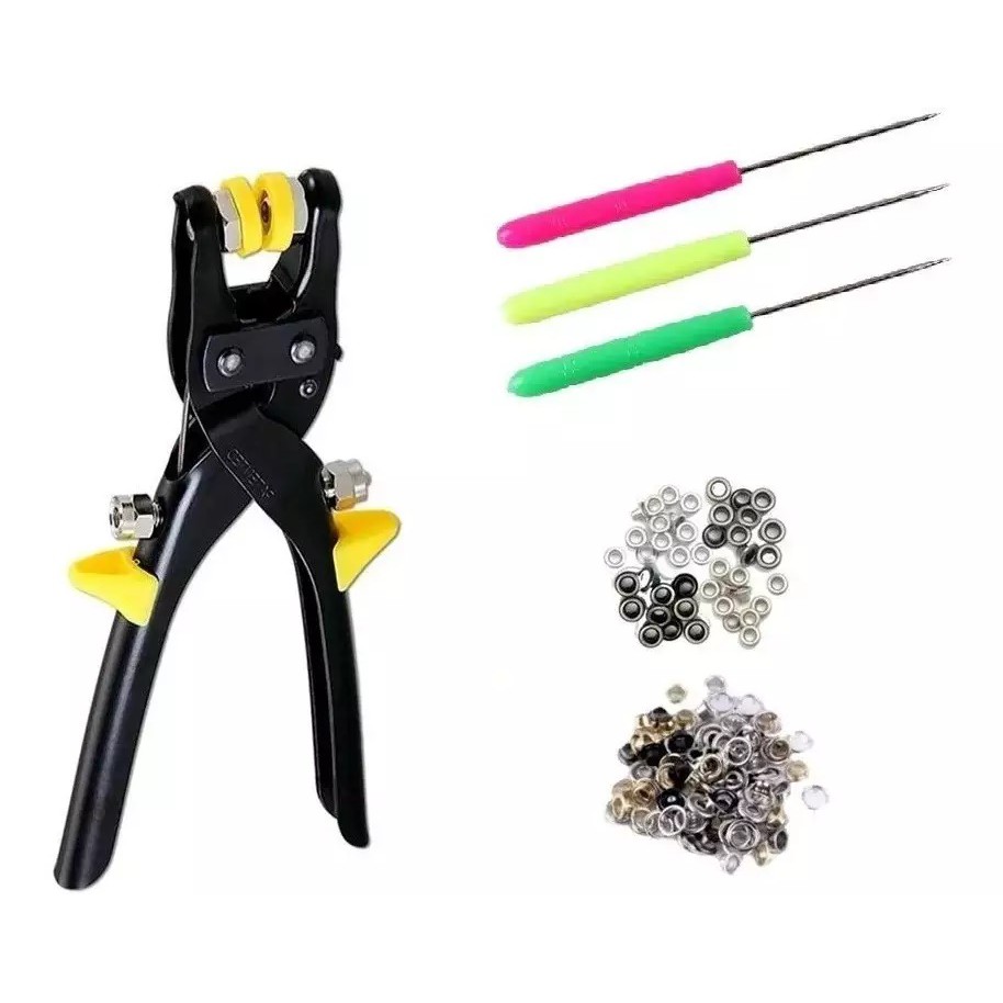 Alicate De Ilhos E Botoes Pressao 2 Em 1 Promoção + Furador