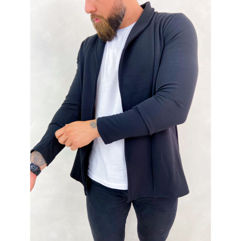 Cardigan Blazer Comprido Longo Masculino Casaco Ma
