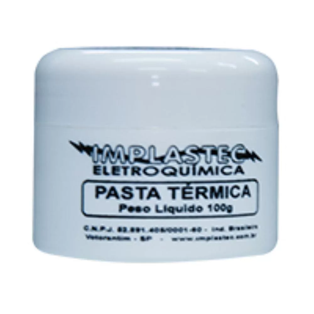 Pasta Térmica Branca. Pote 100g Implastec