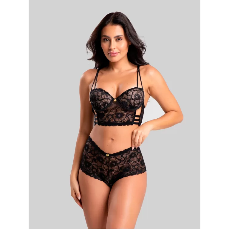Conjunto Lingerie com bojo Feminino Cropped Caleç