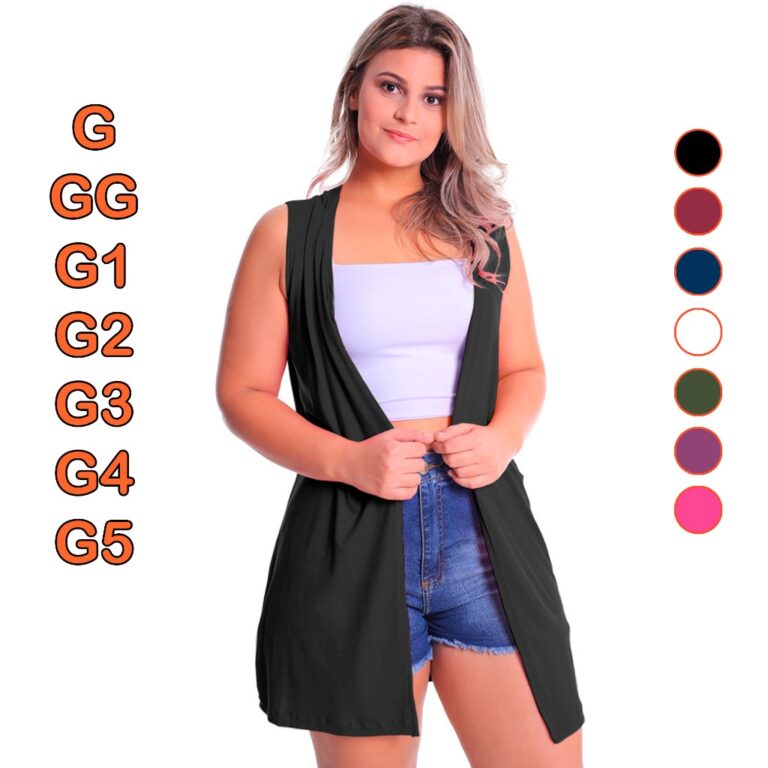 Max Colete Plus Size G GG G1 G2 G3 G4 G5