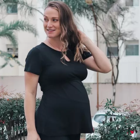 Blusinha batas feminina evangélica grávida  REF 
