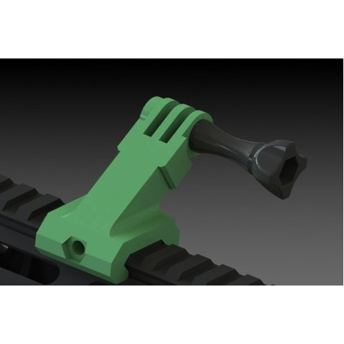Suporte Gopro Airsoft Paint Ball Para Trilho De 20