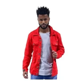 Jaqueta Masculina Vermelha Intenso Moderno Casaco 