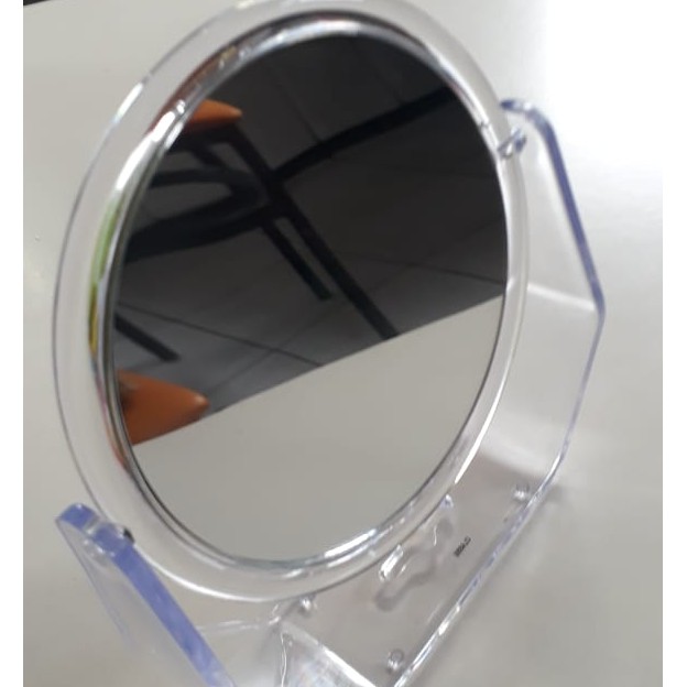 espelho redondo maquiagem mesa portátil acrílico