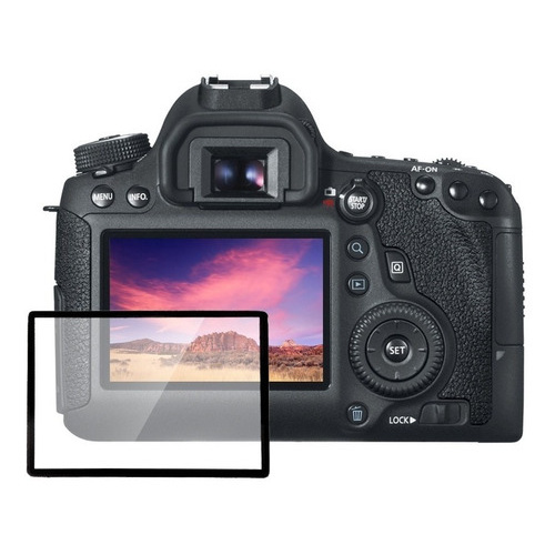 Cobertura Protetora Do Lcd Para Canon 6d Vidro Tem