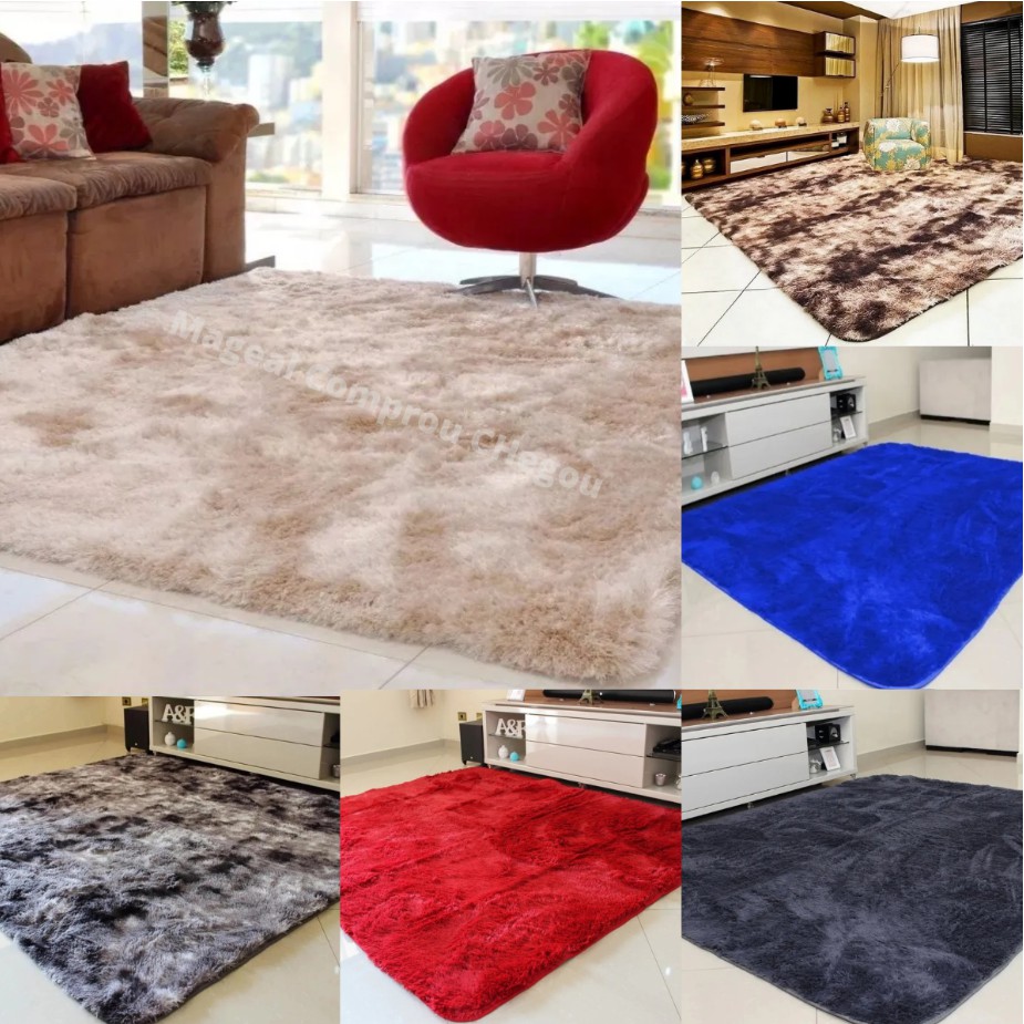 Tapete 2,00 X 1,50 Pelos Altos Felpo Felpudo Pra Sala Quarto PROMOÇÃO