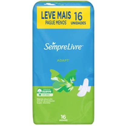 Kit Com 5 Absorvente Sempre Livre Suave Esp. c/ Ab