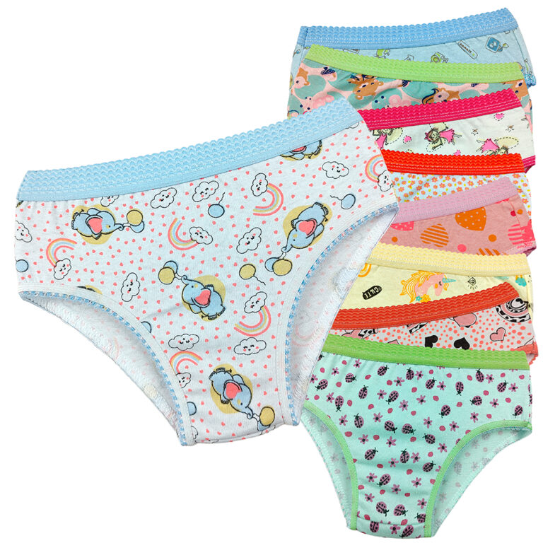 Kit 20 Calcinha Menina Infantil Estampada Algodão