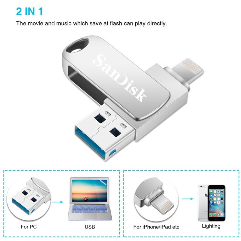 Flash Drive Sandisk Original Flashdrive 2em1 Otg F