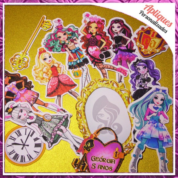 Apliques Ever After High –  – 50 unida