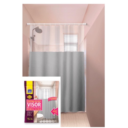 CORTINA P/ BOX VINIL VISOR LISO 1,35X2M