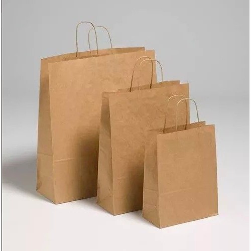 Sacola de Papel Pardo Kraft 32×26,5x13cm com 
