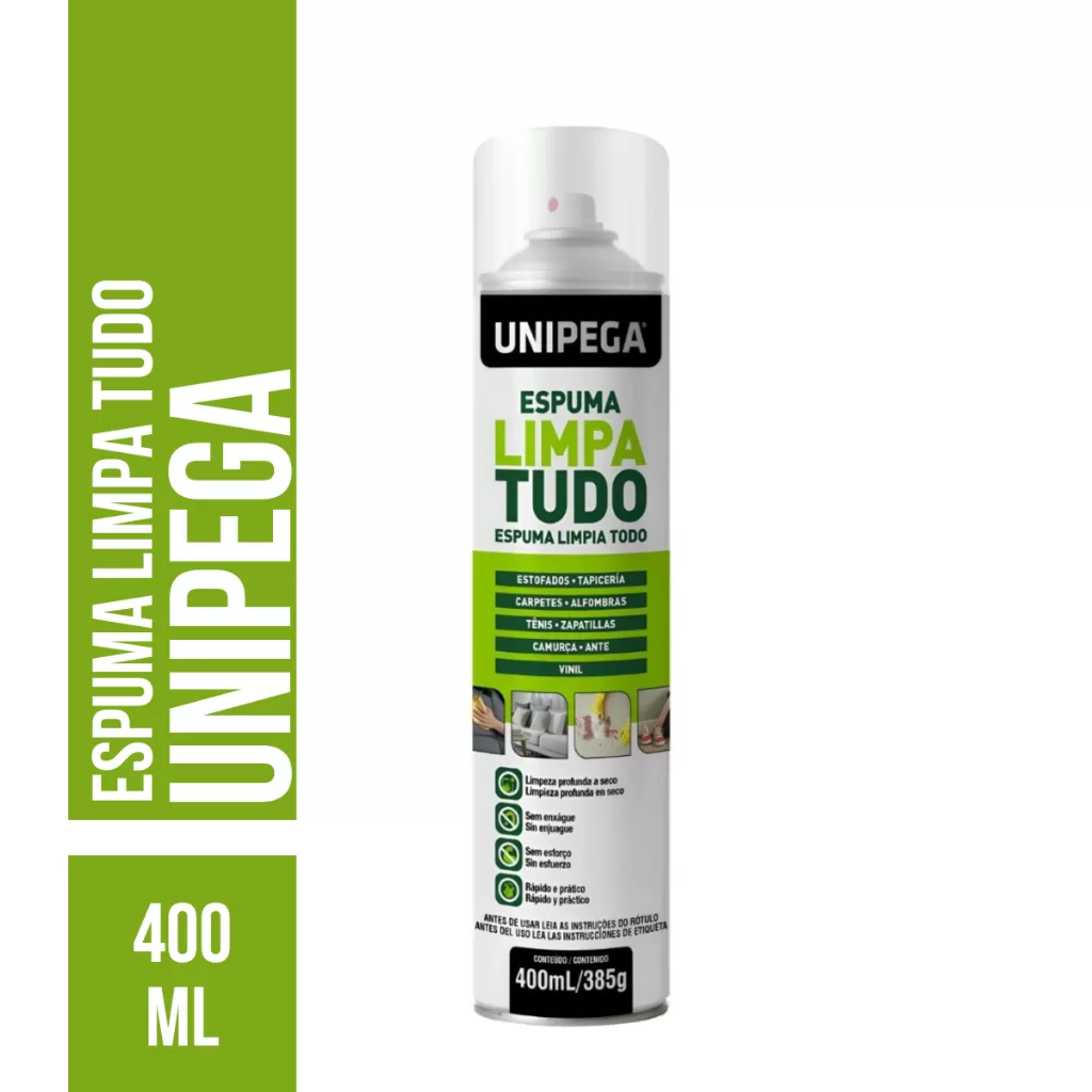 Espuma Mágica Limpa Tudo Tênis Estofados Air Fryer Sofa Paredes Desengordurante Piso 400ml Unipega