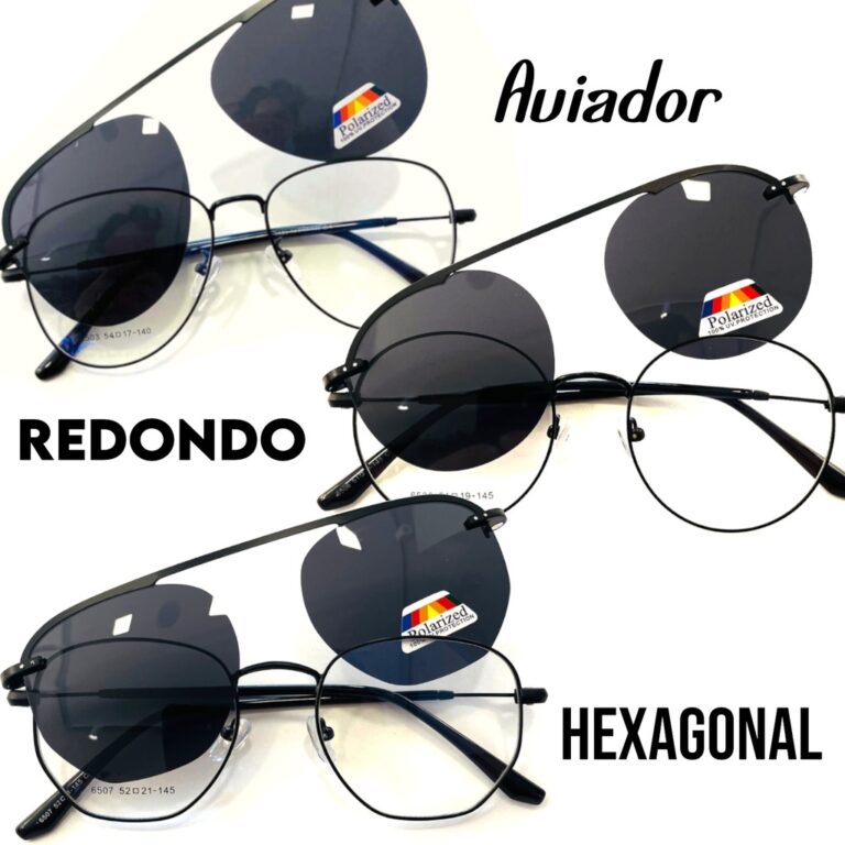 Armação de Óculos Clip On 2 em 1 Fixação Magn