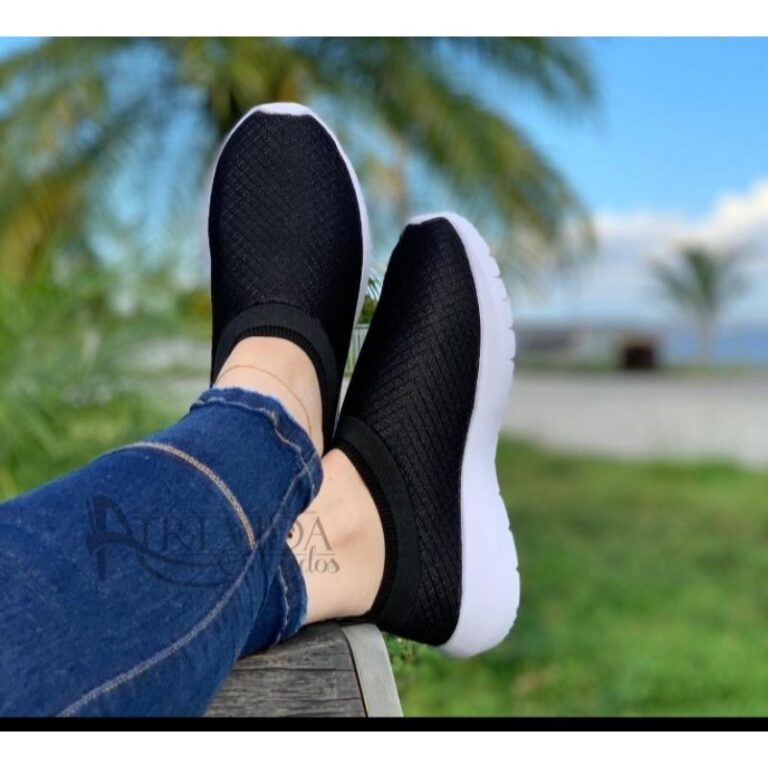 Tênis feminino meia confortável sem cadarço slp