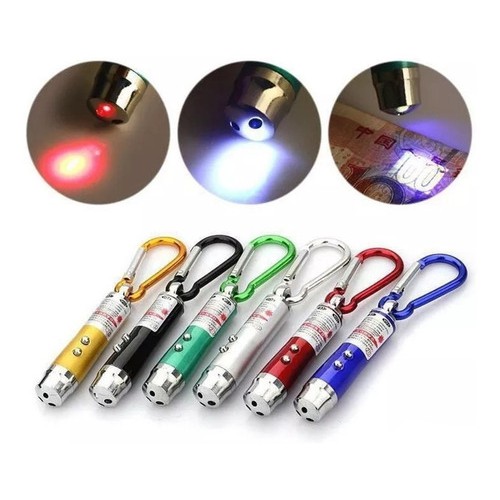 Kit 24 Chaveiros Laser, Lanterna E Luz Negra 3em1 