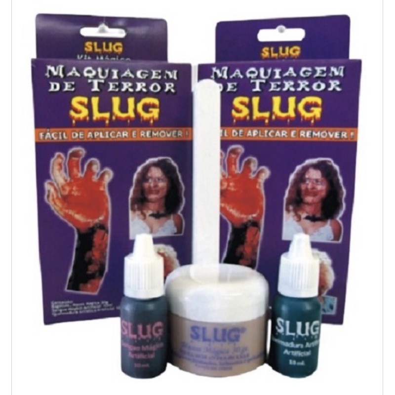 Maquiagem de terror ferimentos zumbi halloween (Slug)