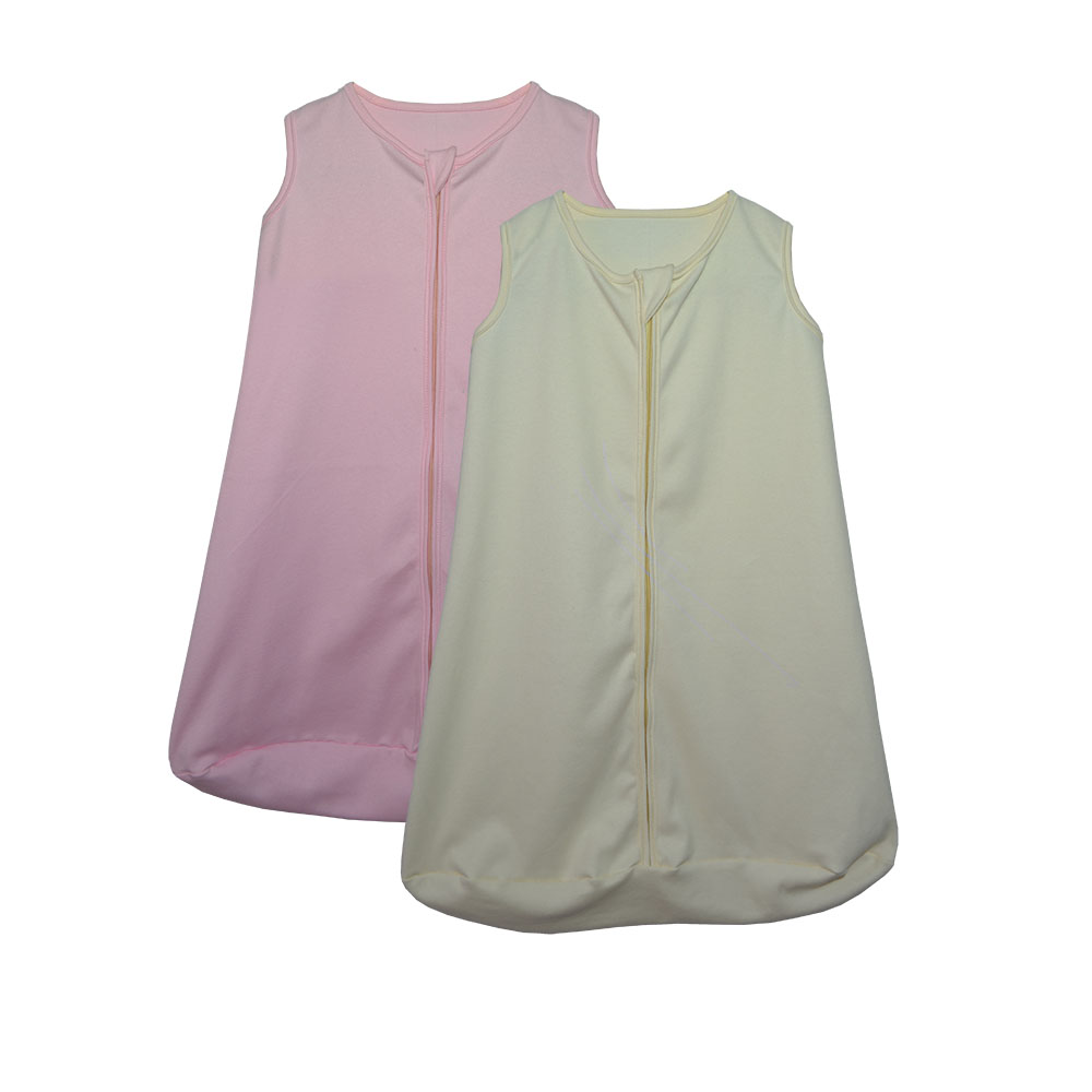 Kit 2 Saco de Dormir Bebê Rosa e Amarelo Enxoval Pijama 100% Algodão