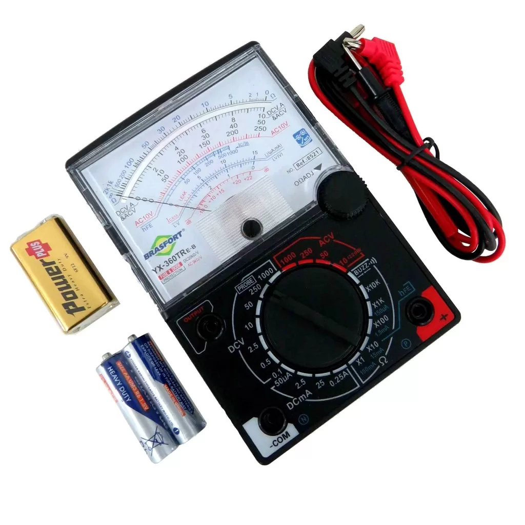 Multímetro Com Visor Analógico A Pilha Brasfort Profissional Para Técnicos de Eletrônica e Eletrotéc