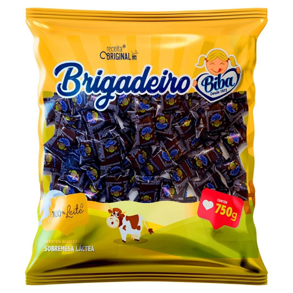 Chup De Leite Brigadeiro 15g cada C/50 Unidades – Biba
