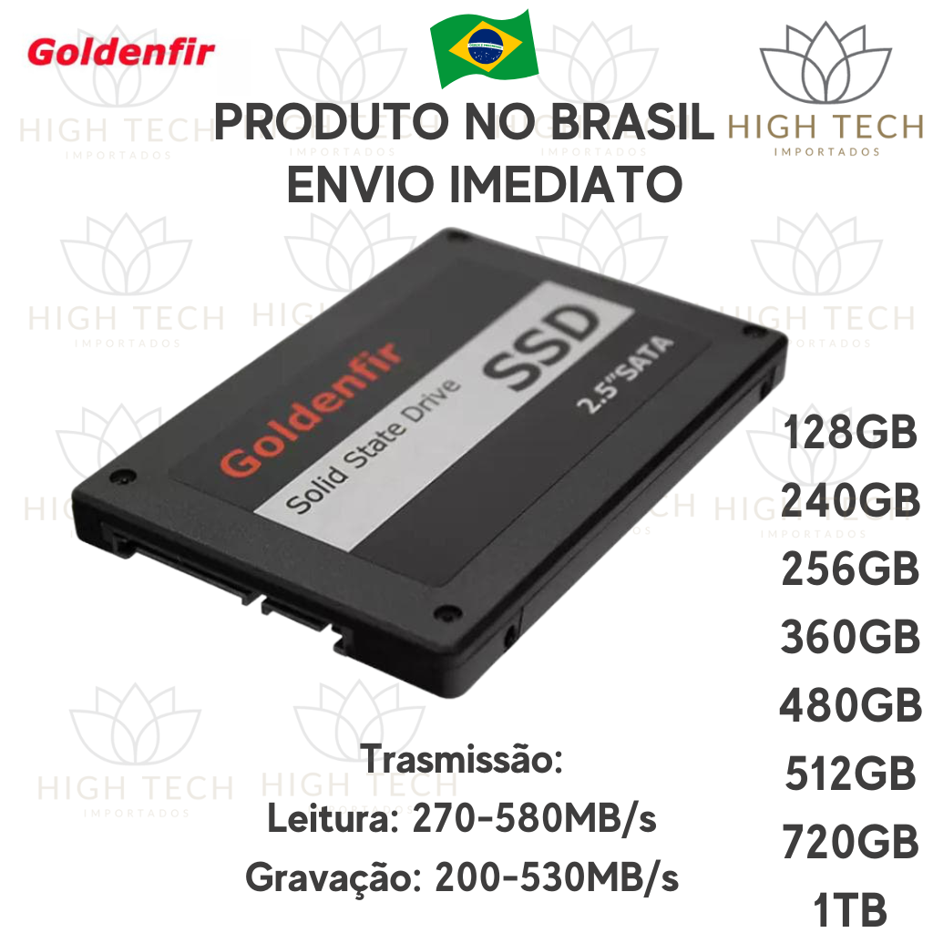 SSD 120GB – 240GB – 360GB – 480GB – 512GB – 720GB – 1TB – PC Notebook Gamer – Alta Velocidade – Sata