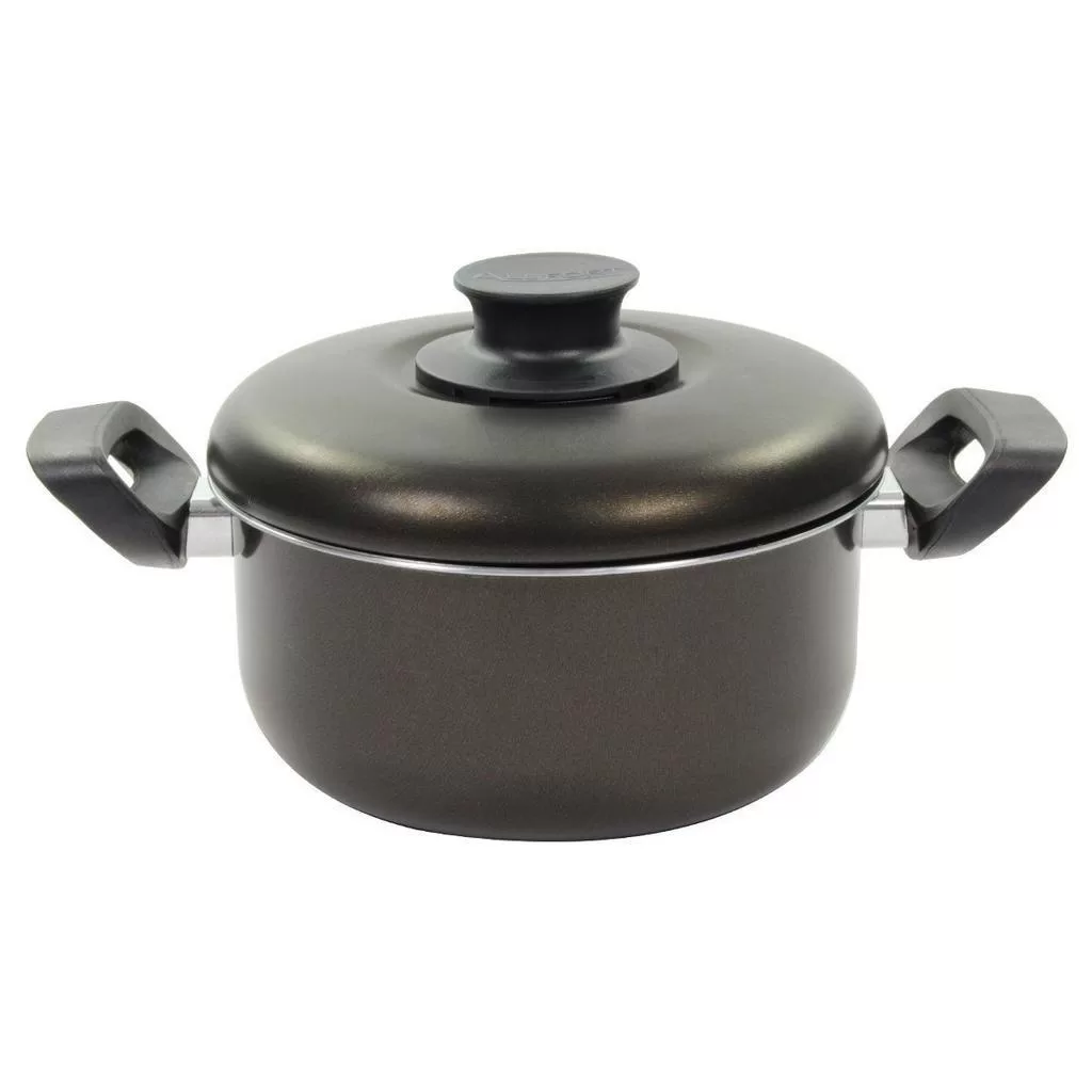 Panela Caçarola Antiaderente em Alumínio 18cm com Tampa Não Gruda