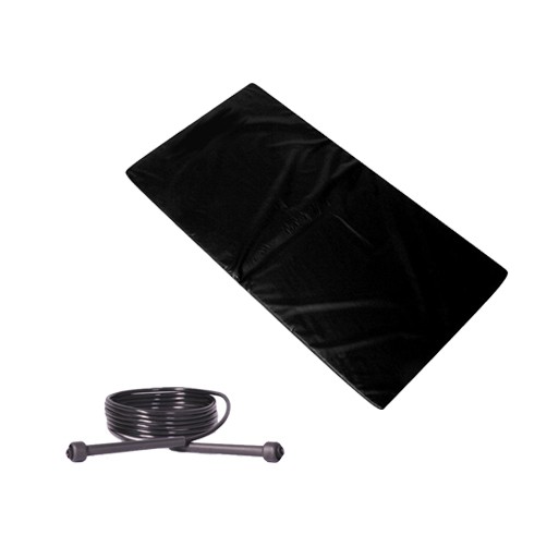 Kit Treinar Em Casa Com Colchonete Preto + Corda d