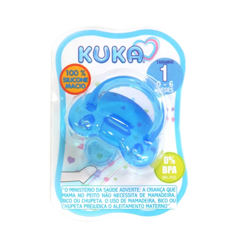 CHUPETA KUKA 100% SILICONE ORTODONTICA SOFT  N. 1 – AZUL