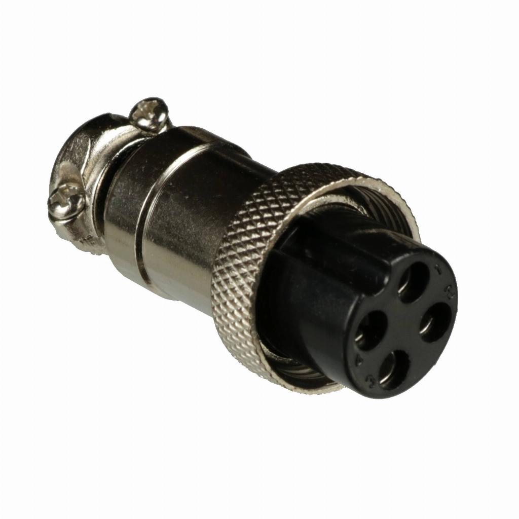 5 Conector de Aviação Circular Mike GX16 4 Vias Fêmea Cabo