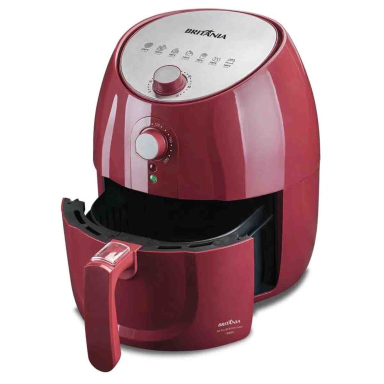 fritadeira air fryer britania 4,1L vermelha inox B